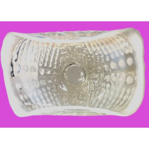 Vintage Fenton Opalescent Argonaut Shell Glass Pedestal Bowl - Picture 13 of 13